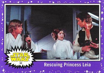 2017 Topps Star Wars Journey To The Last Jedi - Starfield Purple #68 Rescuing Princess Leia Front
