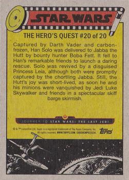 2017 Topps Star Wars Journey To The Last Jedi - Starfield Purple #70 The rescue of Han Solo Back