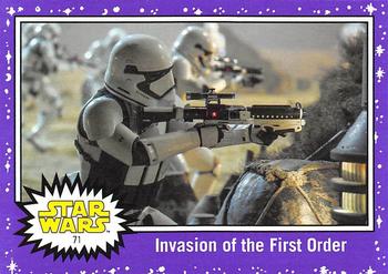 2017 Topps Star Wars Journey To The Last Jedi - Starfield Purple #71 Invasion of the First Order Front