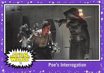 2017 Topps Star Wars Journey To The Last Jedi - Starfield Purple #72 Poe's Interrogation Front