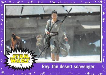 2017 Topps Star Wars Journey To The Last Jedi - Starfield Purple #74 Rey, the desert scavenger Front