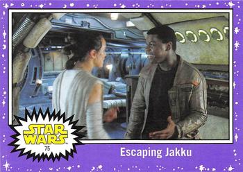 2017 Topps Star Wars Journey To The Last Jedi - Starfield Purple #75 Escaping Jakku Front