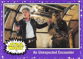 2017 Topps Star Wars Journey To The Last Jedi - Starfield Purple #77 An Unexpected Encounter Front