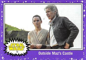 2017 Topps Star Wars Journey To The Last Jedi - Starfield Purple #79 Outside Maz's Castle Front