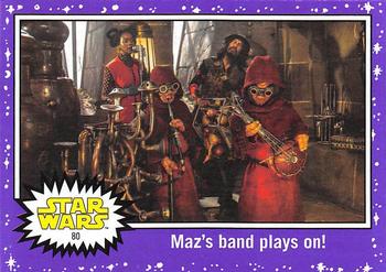 2017 Topps Star Wars Journey To The Last Jedi - Starfield Purple #80 Maz's band plays on! Front