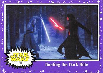 2017 Topps Star Wars Journey To The Last Jedi - Starfield Purple #88 Dueling the Dark Side Front