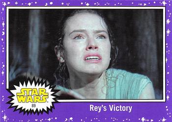 2017 Topps Star Wars Journey To The Last Jedi - Starfield Purple #89 Rey's Victory Front