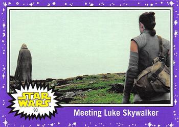 2017 Topps Star Wars Journey To The Last Jedi - Starfield Purple #90 Meeting Luke Skywalker Front