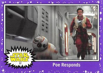 2017 Topps Star Wars Journey To The Last Jedi - Starfield Purple #97 Poe Responds Front