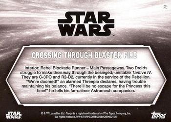 2018 Topps Star Wars: A New Hope Black & White #2 Crossing through Blaster Fire Back