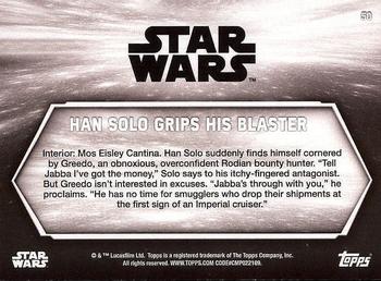 2018 Topps Star Wars: A New Hope Black & White #50 Han Solo Grips his Blaster Back