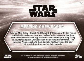 2018 Topps Star Wars: A New Hope Black & White #57 Meeting Chewbacca Back