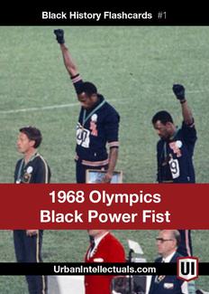 2017 Urban Intellectuals Black History Flashcards Volume 1 #1 1968 Olympics Black Power Fist Front