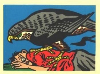 1961 Leaf Spook Stories - Stickers #NNO Black Crow on Man Front