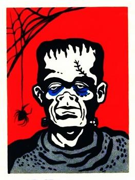 1961 Leaf Spook Stories - Stickers #NNO Frankenstein Front