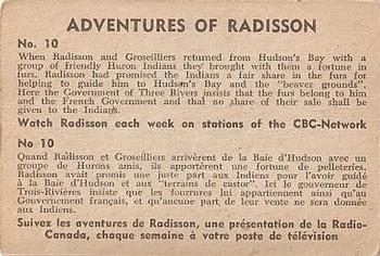 1957 Parkhurst Adventures of Radisson (V339-1) #10 When Radisson and Groseilliers returned Back