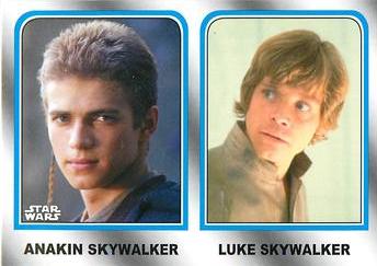 2015 Topps Star Wars Journey to the Force Awakens - Family Legacy (White Card Stock) #FL-2 Anakin Skywalker & Luke Skywalker Front