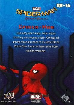 2017 Upper Deck Marvel Spider-Man: Homecoming Walmart Edition #RB-16 Spider-Man - Like many kids his age, Peter enjoys Back