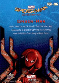 2017 Upper Deck Marvel Spider-Man: Homecoming Walmart Edition #RB-36 Spider-Man - Peter hides his secret identity from Back