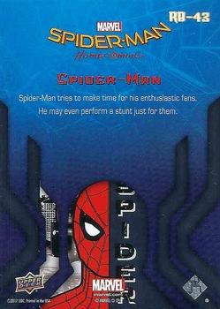 2017 Upper Deck Marvel Spider-Man: Homecoming Walmart Edition #RB-43 Spider-Man - Spider-Man tries to make time for his Back