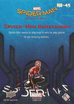 2017 Upper Deck Marvel Spider-Man: Homecoming Walmart Edition #RB-45 Spider-Man Homecoming - Spider-Man wants to stay Back