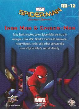 2017 Upper Deck Marvel Spider-Man: Homecoming Walmart Edition - Red Foil #RB-12 Iron Man & Spider-Man - Tony Stark tracked down Back