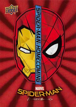 2017 Upper Deck Marvel Spider-Man: Homecoming Walmart Edition - Red Foil #RB-32 Iron Man & Spider-Man - Peter Parker pretends to Front