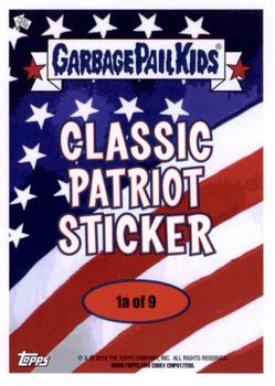 2016 Topps Garbage Pail Kids American As Apple Pie In Your Face - Classic Patriot #1a Snooty Sam Back