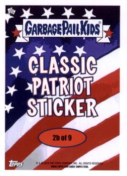 2016 Topps Garbage Pail Kids American As Apple Pie In Your Face - Classic Patriot #2b Jose Can You See Back