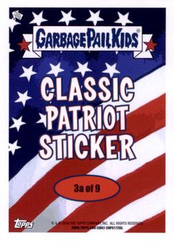 2016 Topps Garbage Pail Kids American As Apple Pie In Your Face - Classic Patriot #3a Alice Island Back