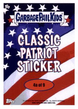 2016 Topps Garbage Pail Kids American As Apple Pie In Your Face - Classic Patriot #4a Marc Spark Back