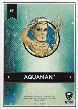 2017 Cryptozoic DC Comics Bombshells - Bombshells Men - Rainbow Foil Board #N1 Aquaman Back