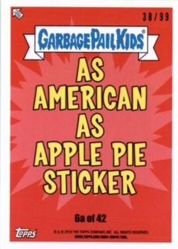 2016 Topps Garbage Pail Kids American As Apple Pie In Your Face - Spit #6a Wriggley Rene Back