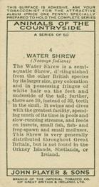1939 Player's Animals of the Countryside #4 Eurasian Water Shrew Back