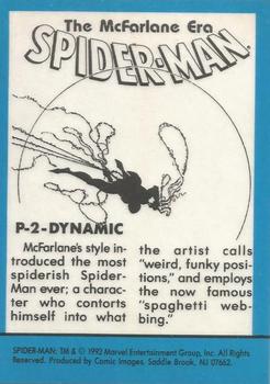 1992 Comic Images Spider-Man: The McFarlane Era - Prisms #P-2 Dynamic Back