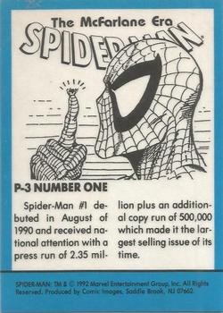 1992 Comic Images Spider-Man: The McFarlane Era - Prisms #P-3 Number One Back