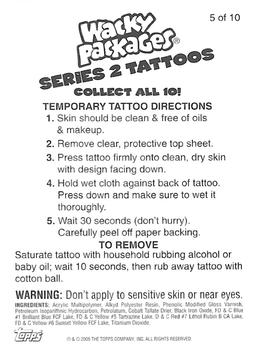 2005 Topps Wacky Packages All-New Series 2 - Tattoos #5 Blister Back
