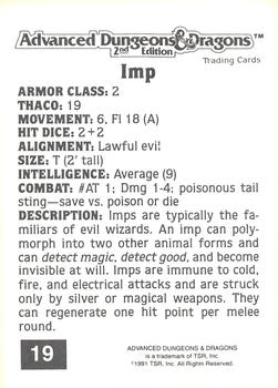 1991 TSR Advanced Dungeons & Dragons #19 Imp Back