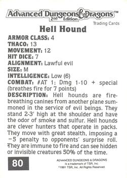 1991 TSR Advanced Dungeons & Dragons #80 Hell Hound Back