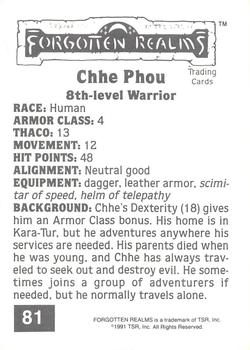1991 TSR Advanced Dungeons & Dragons #81 Chhe Phou Back