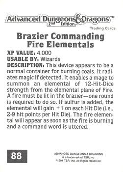 1991 TSR Advanced Dungeons & Dragons #88 Brazier Commanding Fire Elementals Back