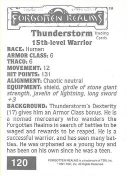 1991 TSR Advanced Dungeons & Dragons #120 Thunderstorm Back