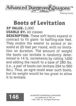1991 TSR Advanced Dungeons & Dragons #146 Boots of Levitation Back