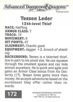 1991 TSR Advanced Dungeons & Dragons #172 Tessen Leder Back