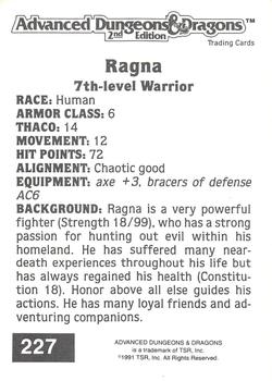 1991 TSR Advanced Dungeons & Dragons #227 Ragna Back