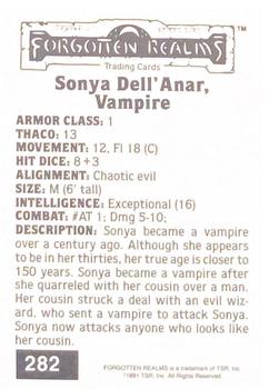 1991 TSR Advanced Dungeons & Dragons #282 Sonya Dell'Anar, Vampire Back