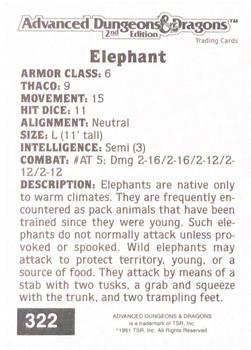 1991 TSR Advanced Dungeons & Dragons #322 Elephant Back