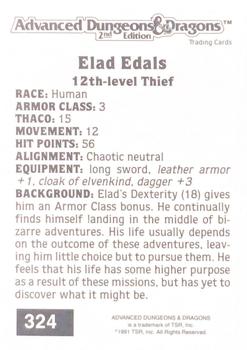 1991 TSR Advanced Dungeons & Dragons #324 Elad Edals Back