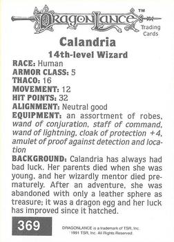 1991 TSR Advanced Dungeons & Dragons #369 Calandria Back