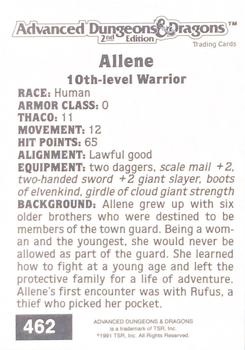 1991 TSR Advanced Dungeons & Dragons #462 Allene Back